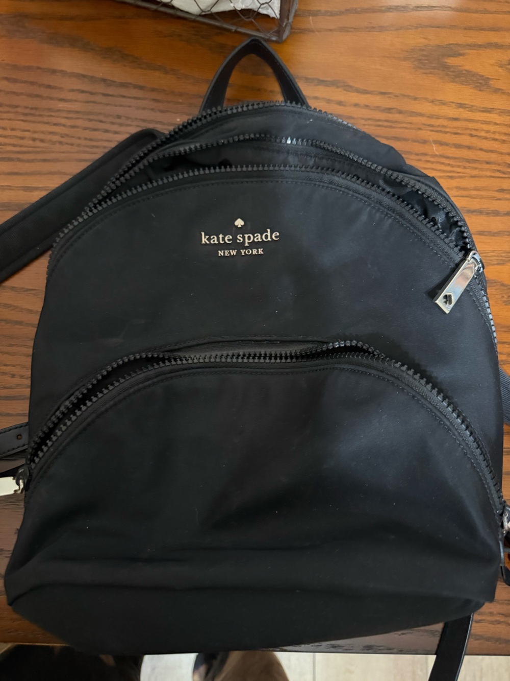 kate spade Black Nylon Belt Bag with Gold Logo